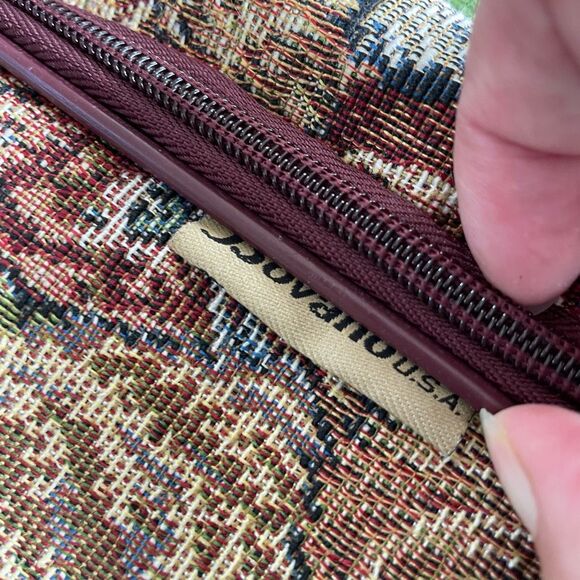 Vintage Bovano Cat Tapestry Shoulder Bag Laptop Fits Tote Purse - Picture 9 of 15